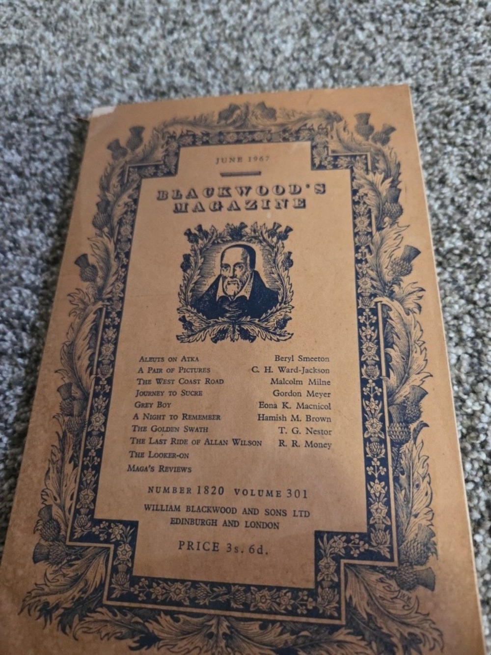 Blackwood's Edinburgh London Magazine ~ June 1967 No 1820 Vol 301